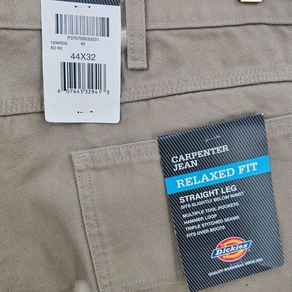 Dickies Mens Tan Relaxed Fit Straight Leg Carpenter Jeans NWT - Picture 4 of 11